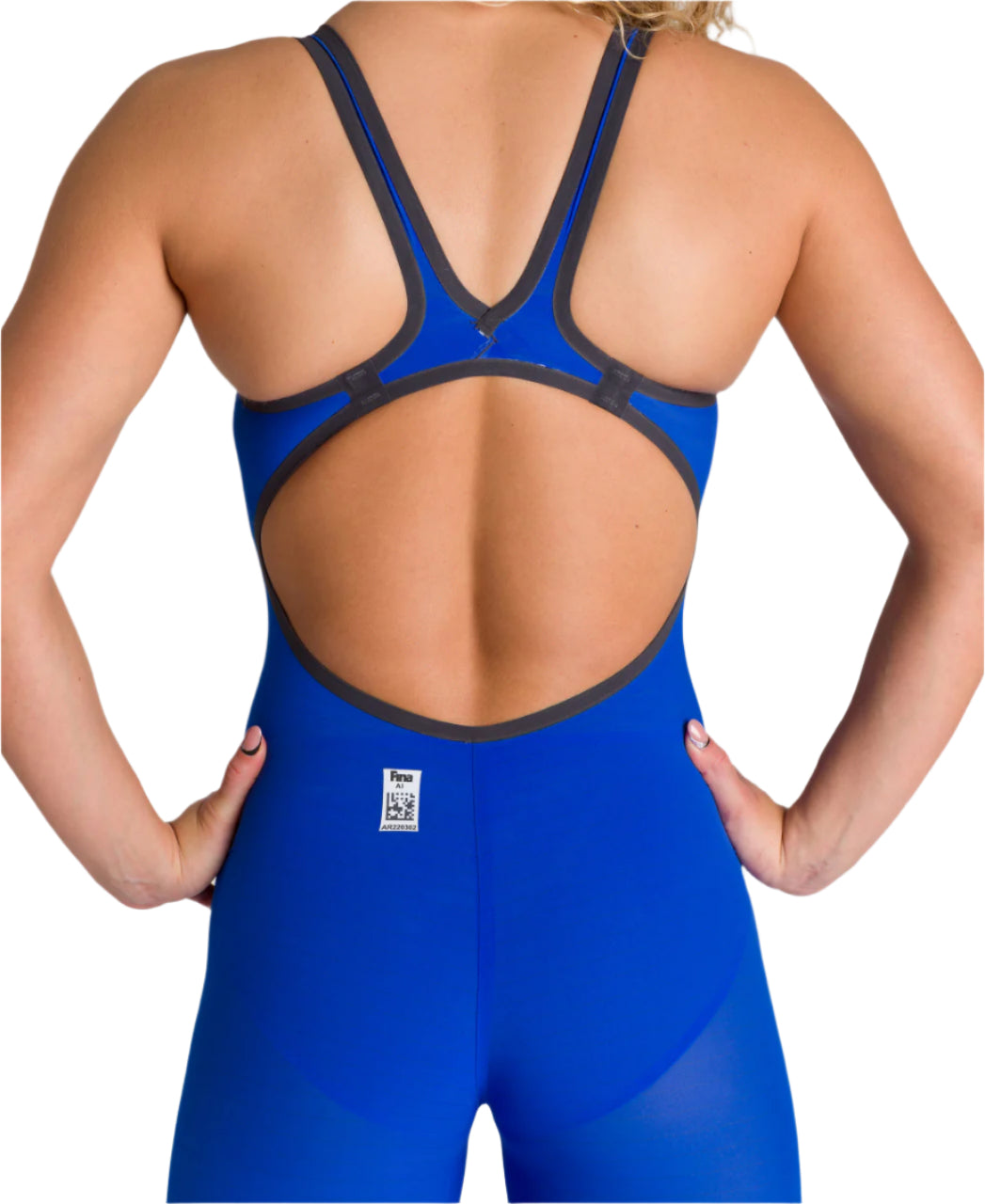 Arena Women's Open-Back Powerskin Carbon Air2 Kneeskin - Electric Blue - All4Swim