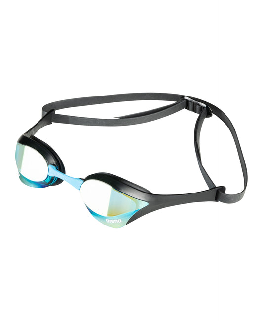Arena Cobra Ultra Swipe Mirror Race Goggles - Black/Aqua