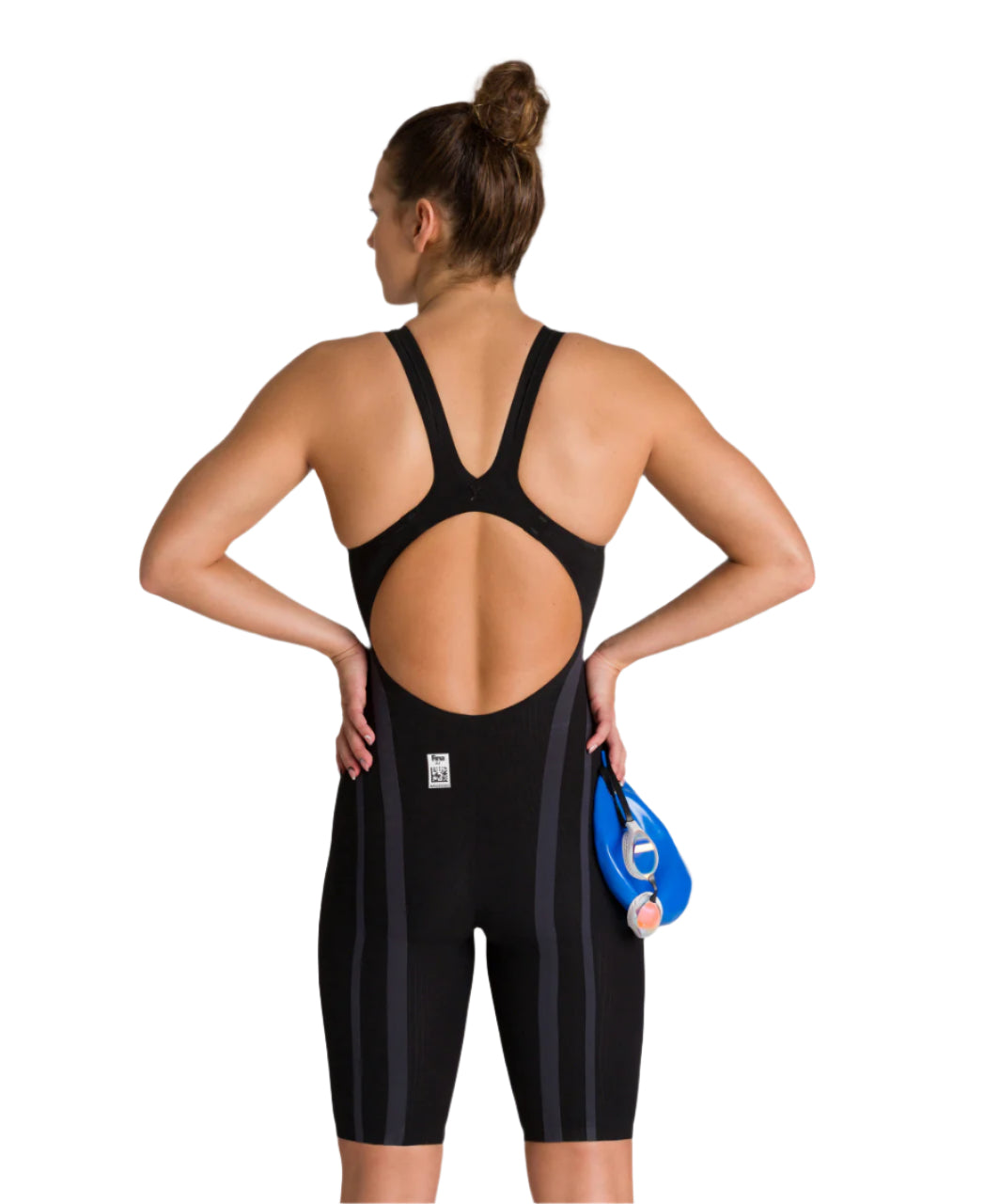 Arena Women's Open-Back Powerskin Carbon Core FX Kneeskin - Black/Gold - All4Swim