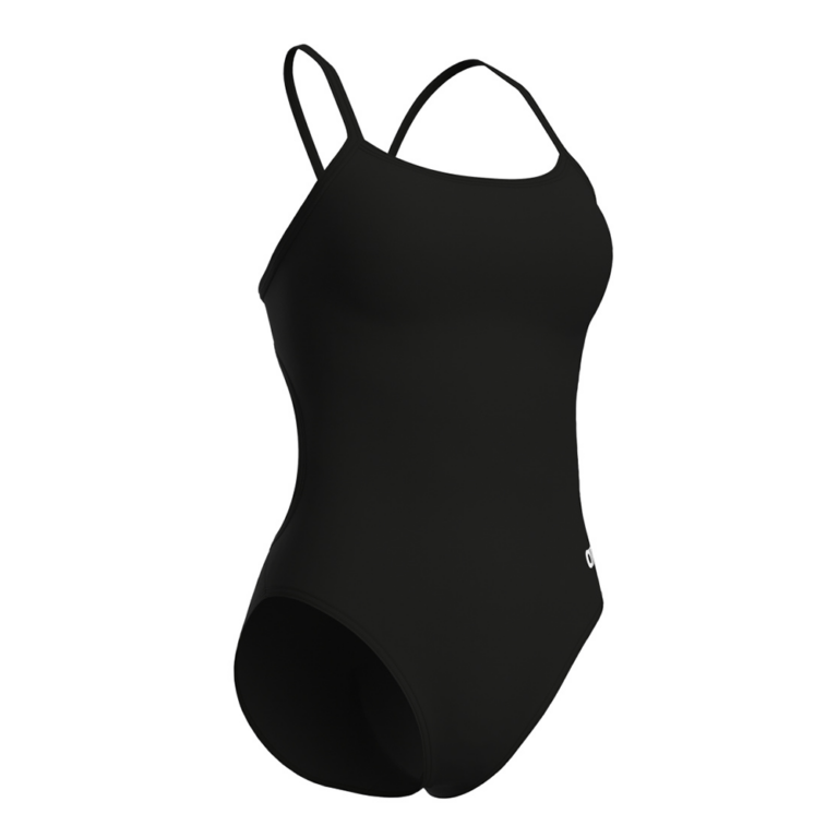 Arena Performance Women's Solid Lace Back Swimsuit - Black - All4Swim
