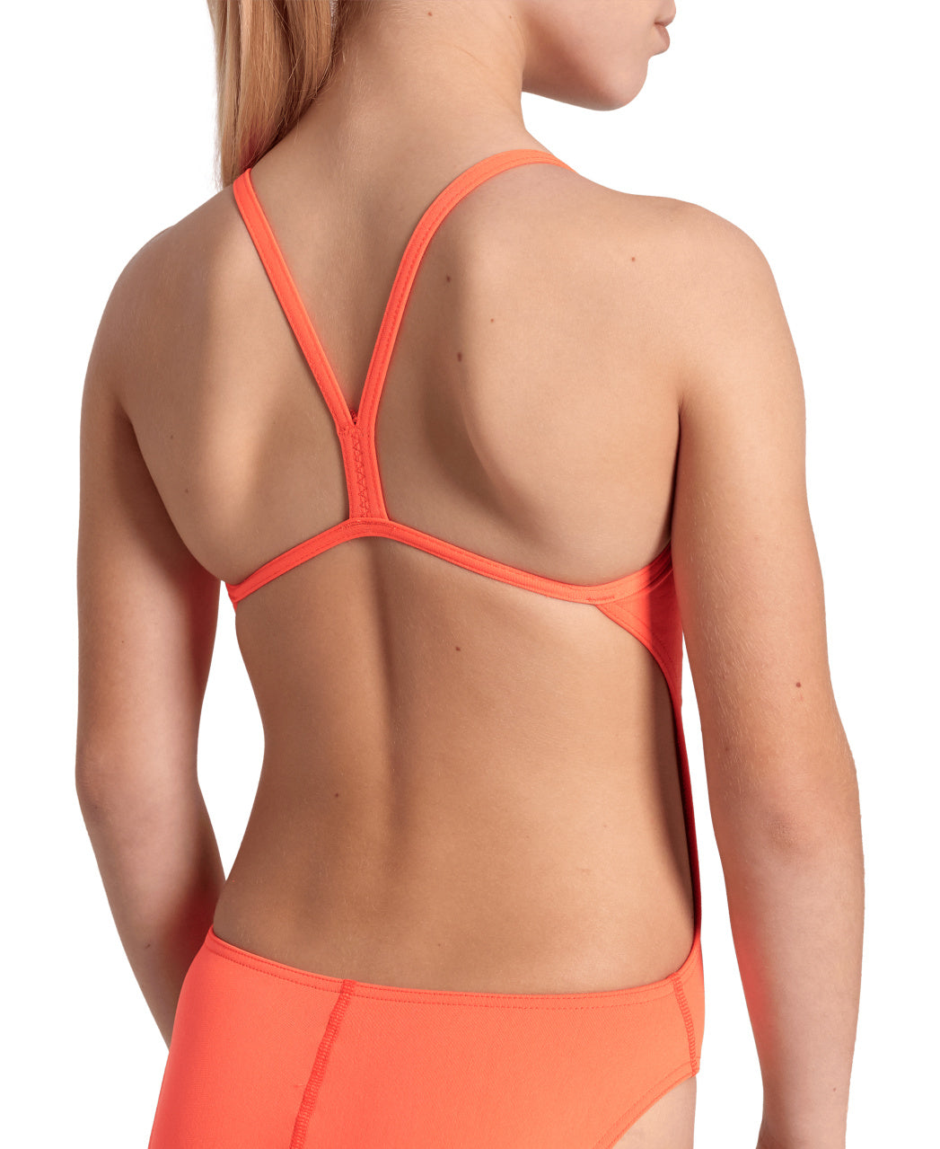 Arena Performance Girls' Solid Team Swimsuit - Coral