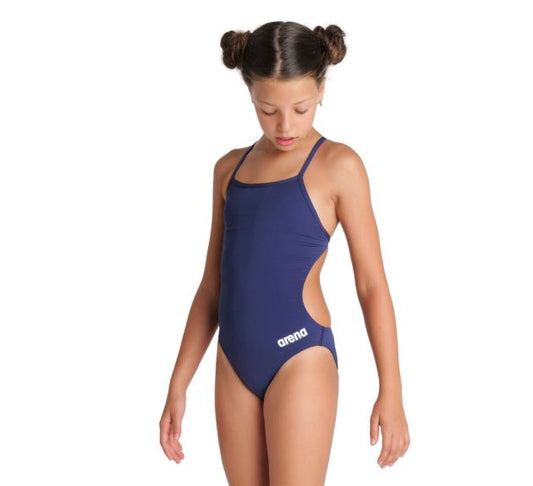 Arena Performance Girls' Solid Team Challenge Swimsuit - Navy - All4Swim