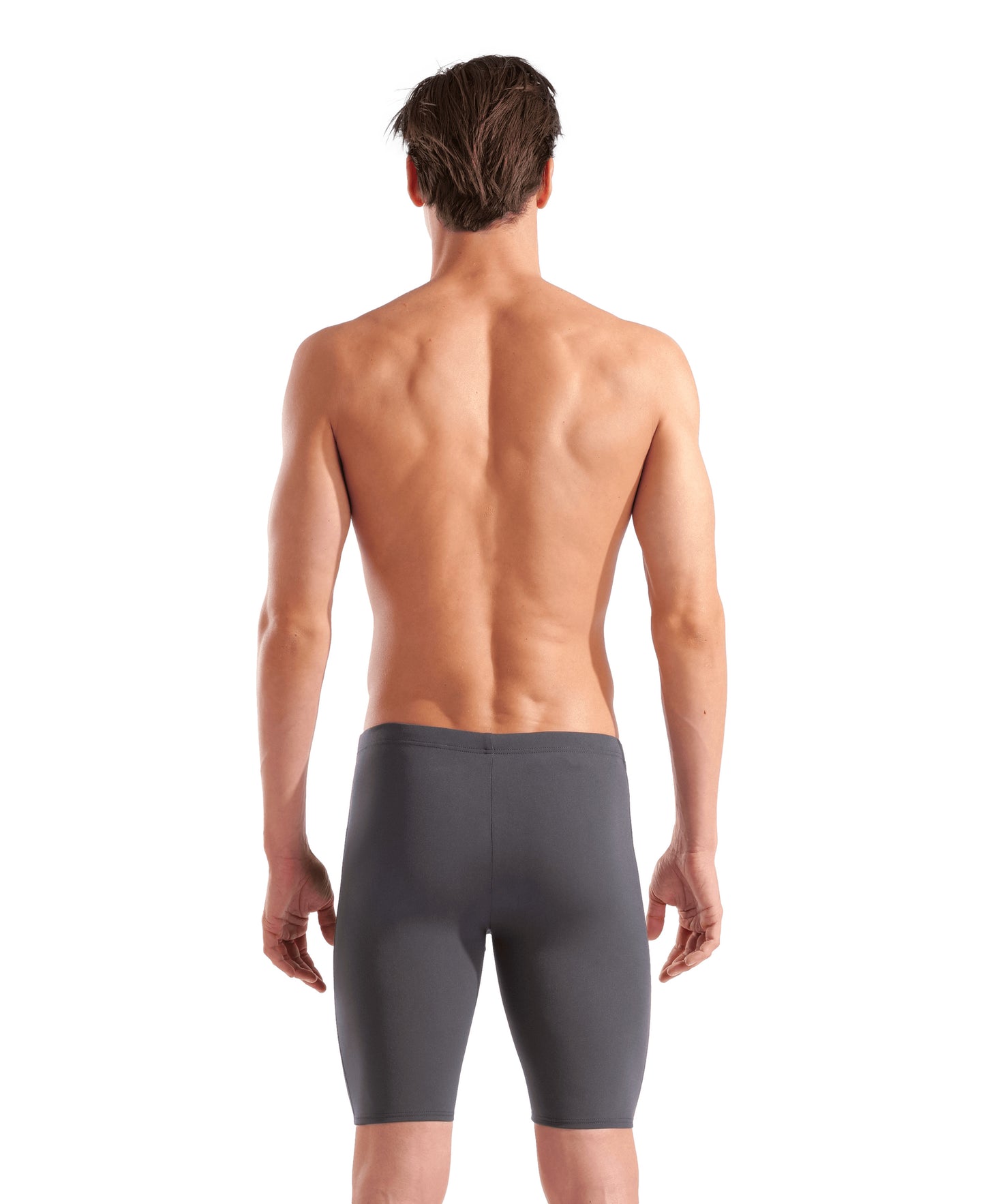 Arena Men's Solid Team Jammer - Asphalt/Coral