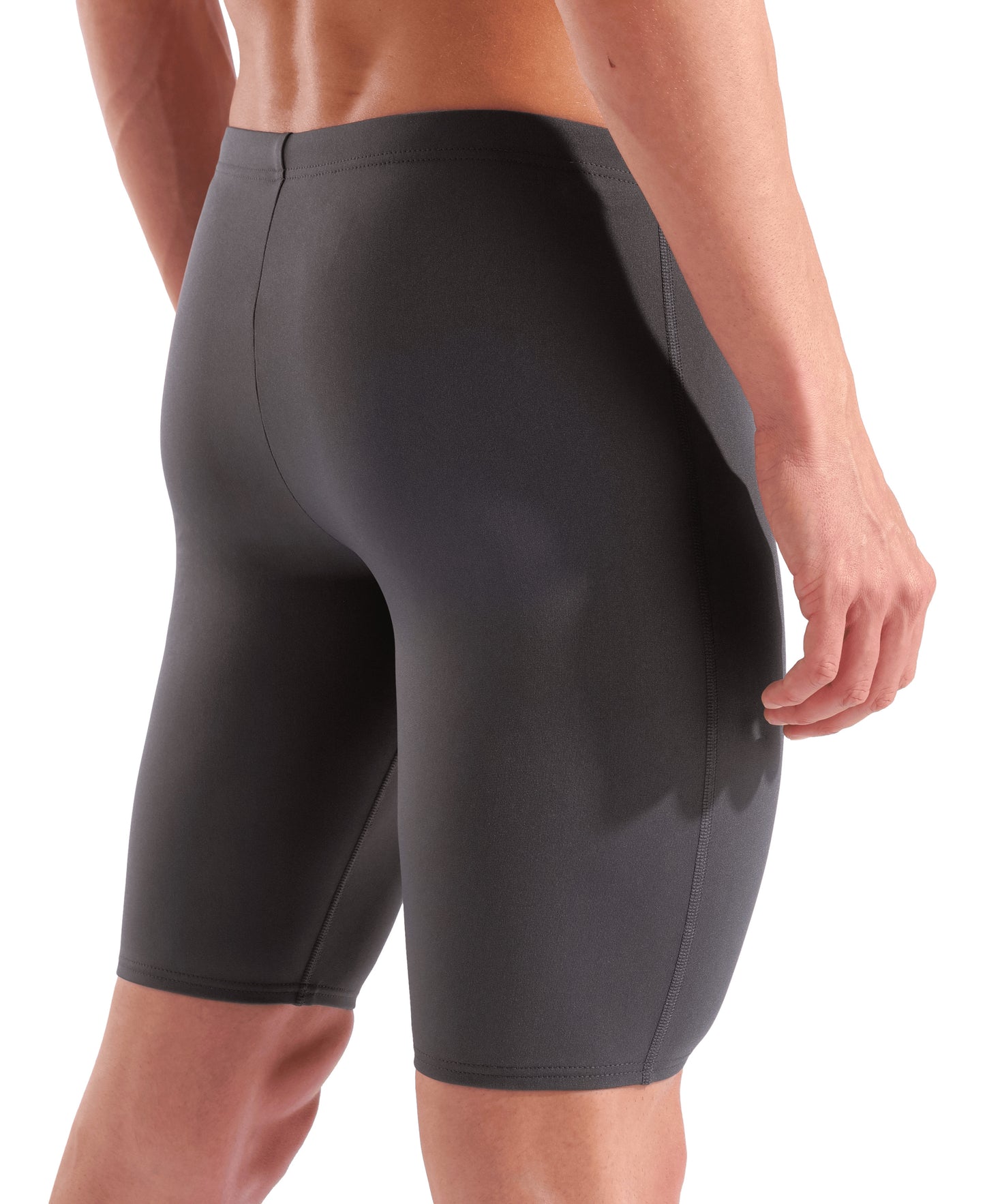 Arena Men's Solid Team Jammer - Asphalt/Coral
