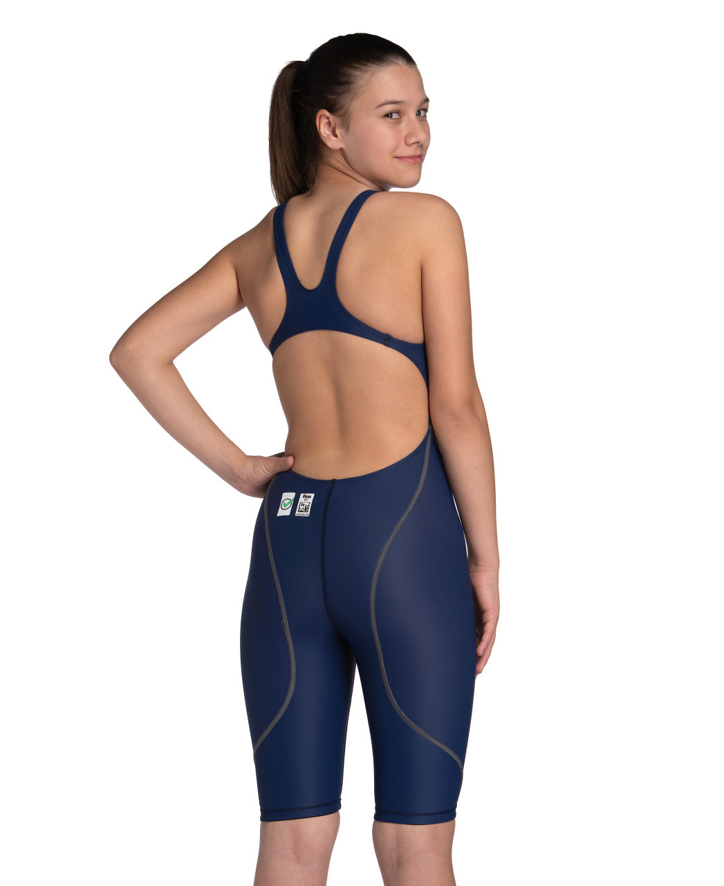 Arena Girls Powerskin ST Next Openback - Navy Blue - All4Swim