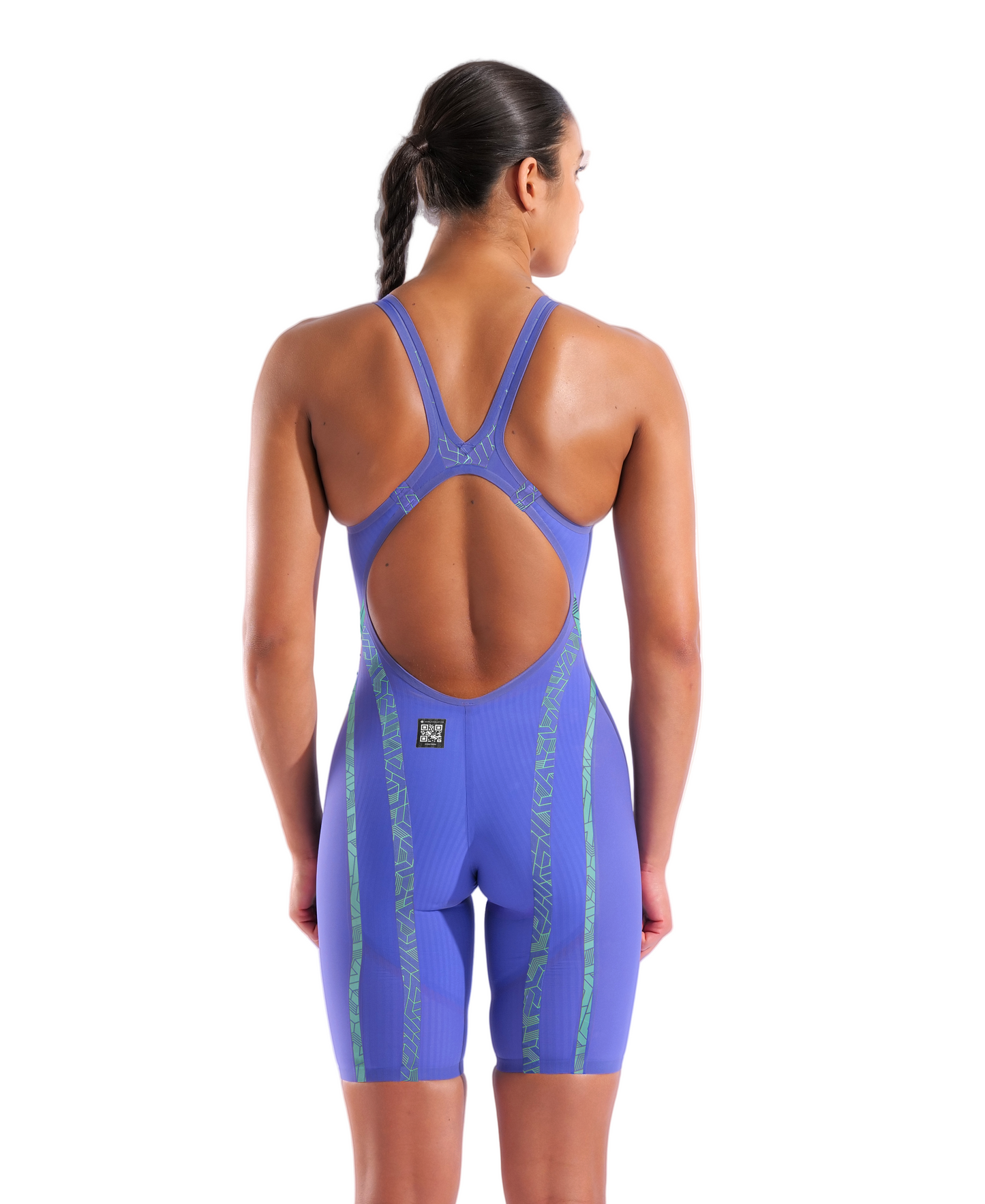 Arena Women's Open-Back Powerskin Primo Kneeskin - Future Dusk