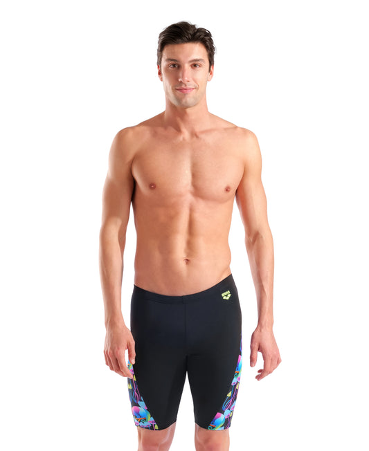 Arena Men's Multi Chameleons Jammer - Black/Arctic Lime