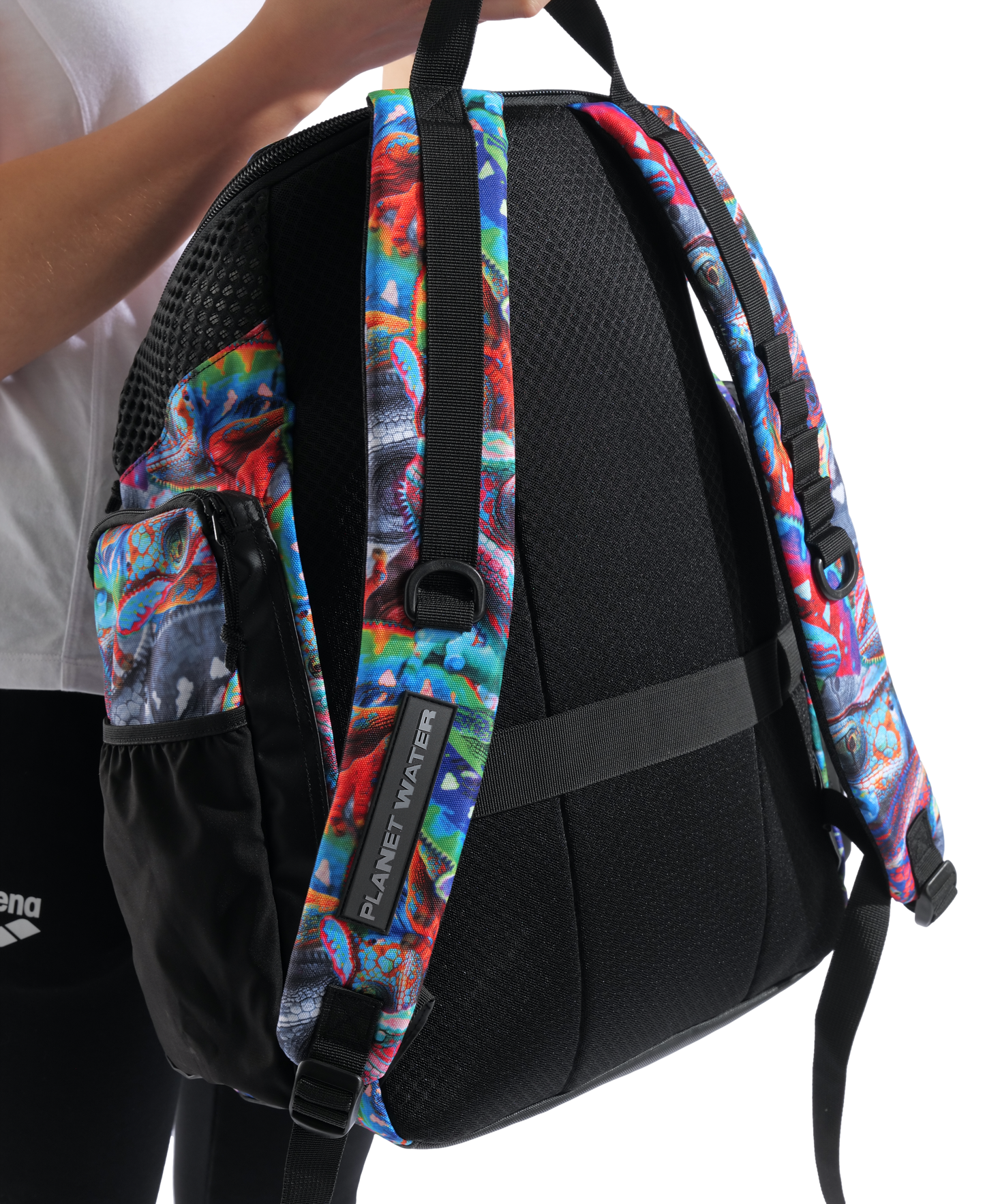 Arena One Go Swim Sports Travel Backpack Allover 45L - Iguanas
