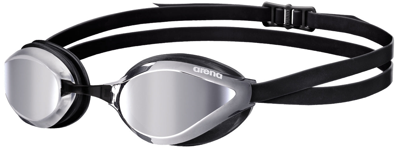 Arena Unisex Python Mirror Racing Goggles - Silver/Black