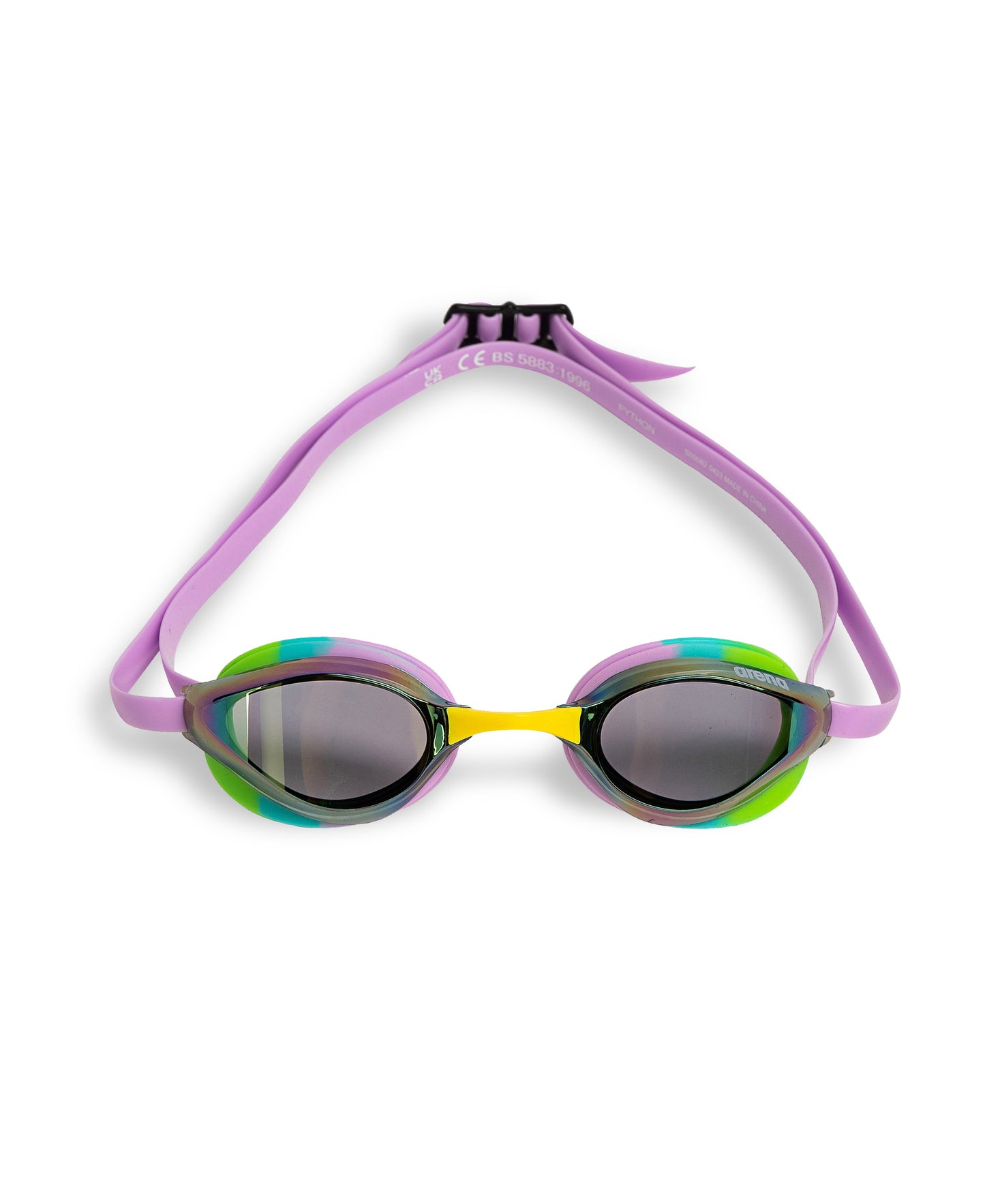 Arena Unisex Python Mirror Racing Goggles - Green/Violet