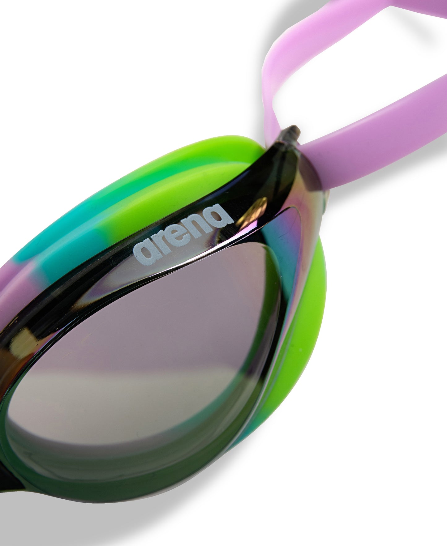 Arena Unisex Python Mirror Racing Goggles - Green/Violet