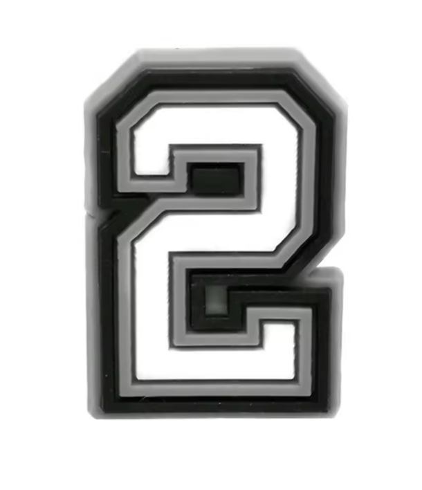 Number '2' Croc Charm - All4Swim