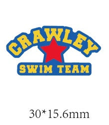 Crawley Swimming Club Shoe Charm - Cut Out