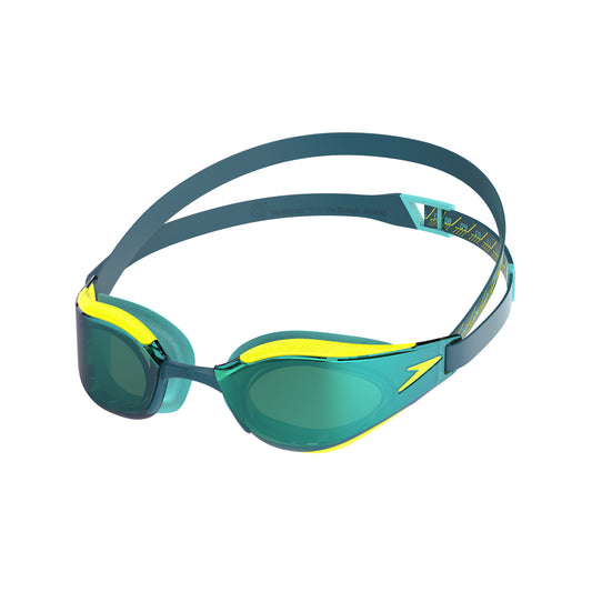 Speedo Fastskin Hyper Elite Mirror Goggles - Green/Yellow