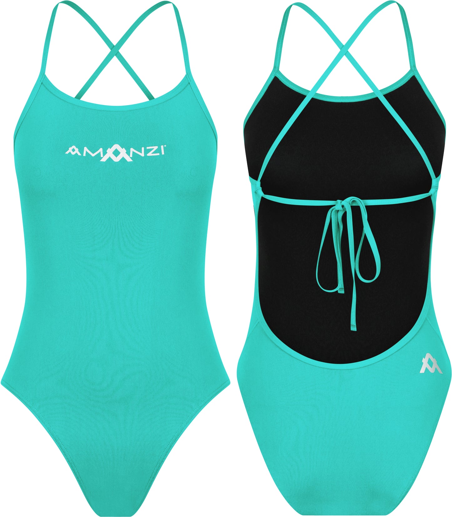 Amanzi Girls Tie Back One Piece - Spearmint