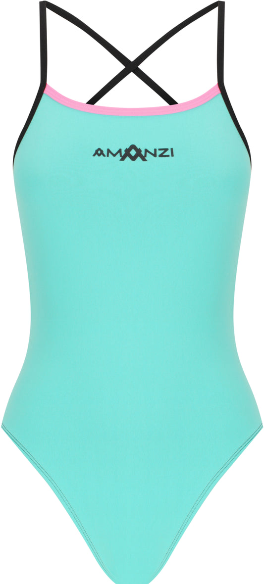 Amanzi Women's Tie Back One Piece - Cotton Candy - All4Swim