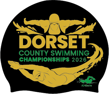 Dorset County Championships 2026 Swim Hat - Black/Gold/Green