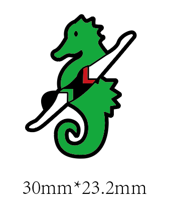 Carlton Forum Swimming Club Shoe Charm - Seahorse