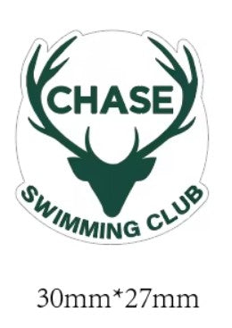 Chase Swimming Club Shoe Charm - White