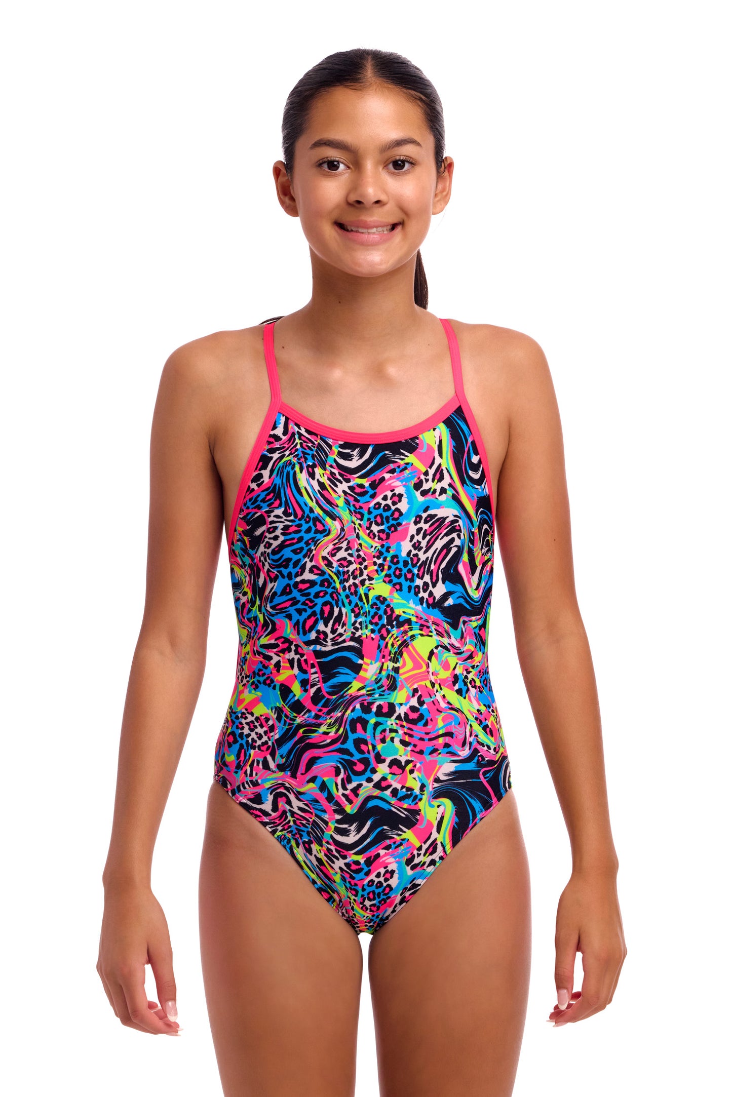 Funkita Girls Lolly Leopard Single Strap One Piece