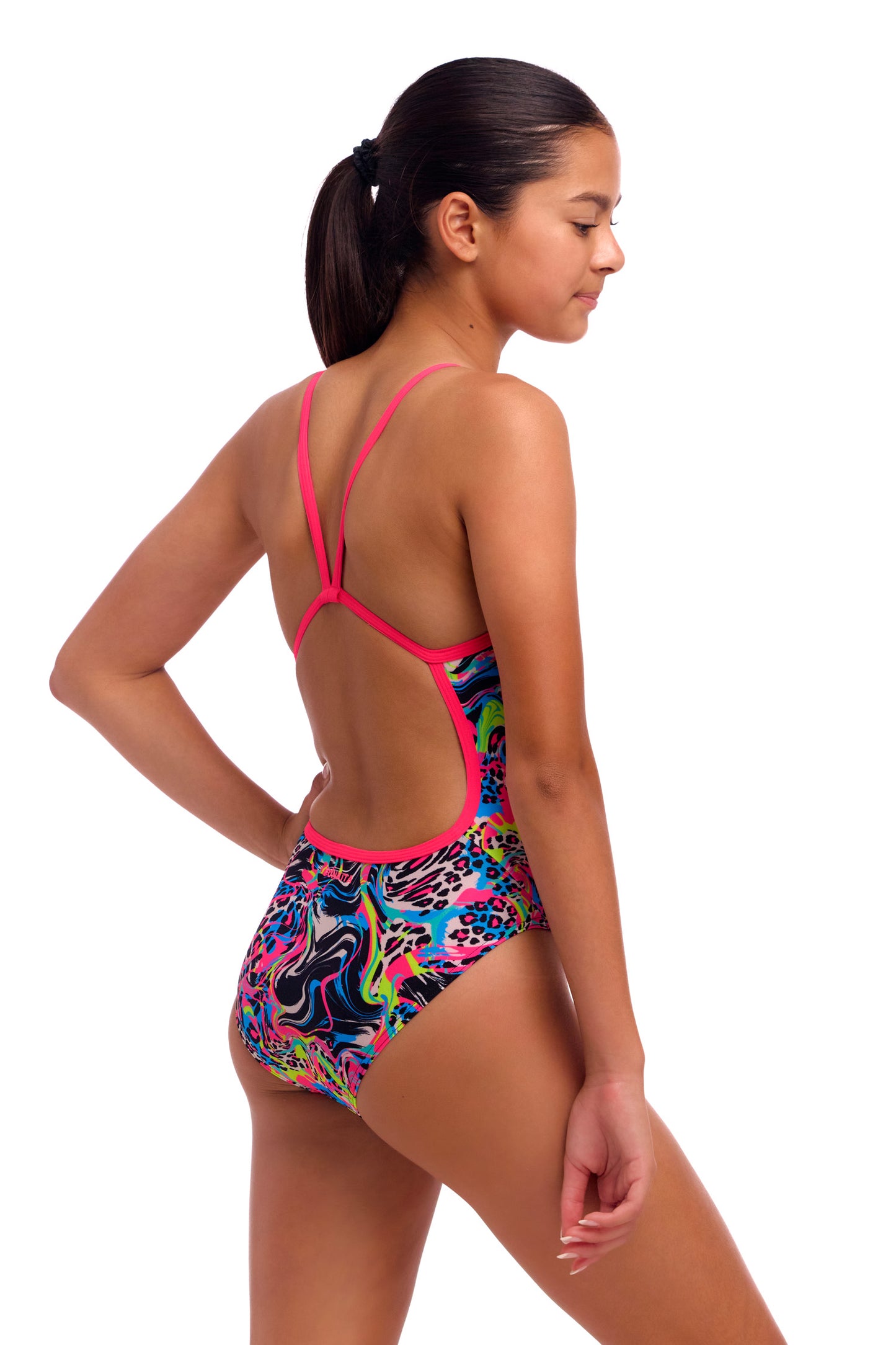 Funkita Girls Lolly Leopard Single Strap One Piece