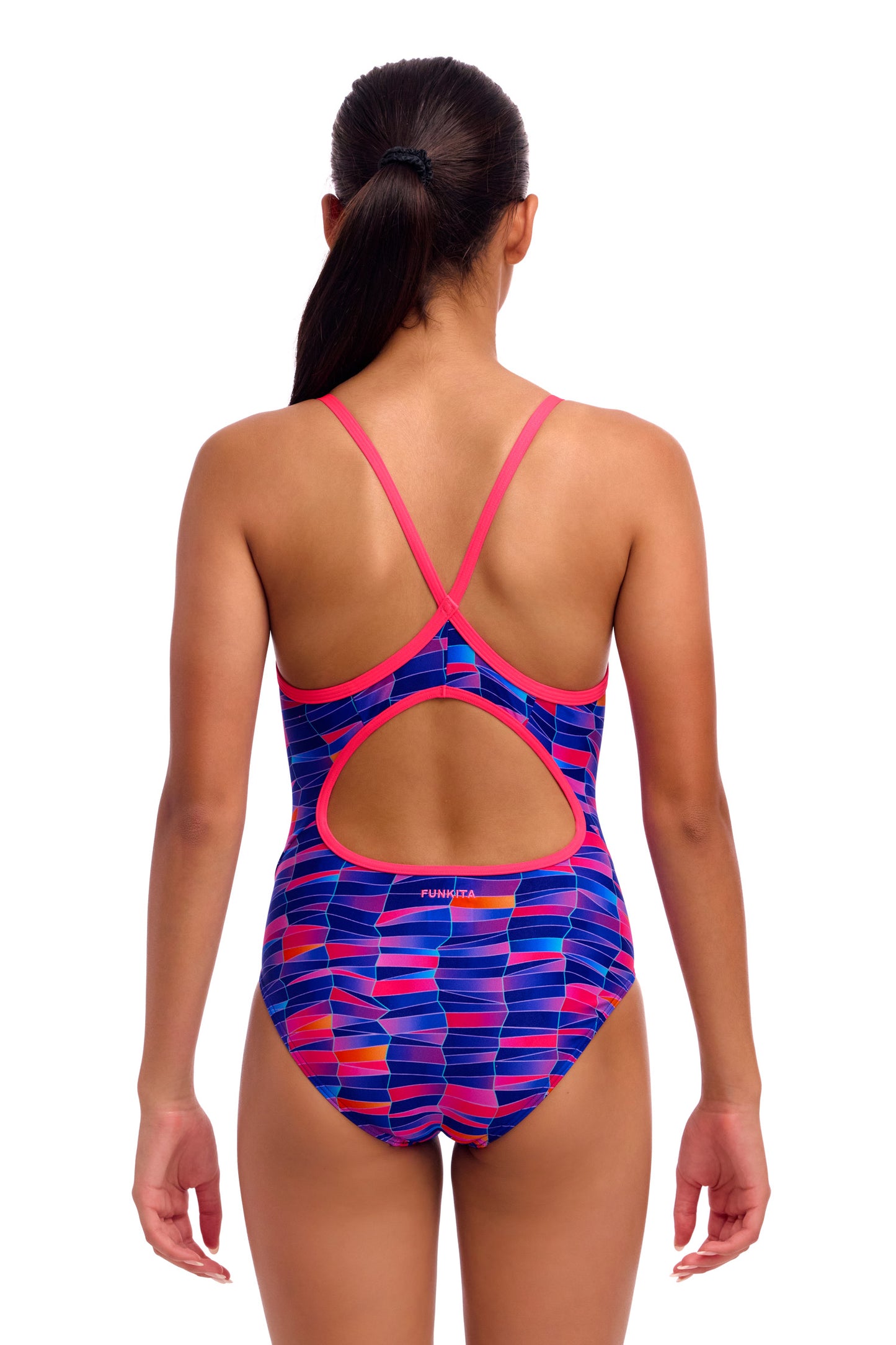 Funkita Girls Warped Waves Diamond Back One Piece