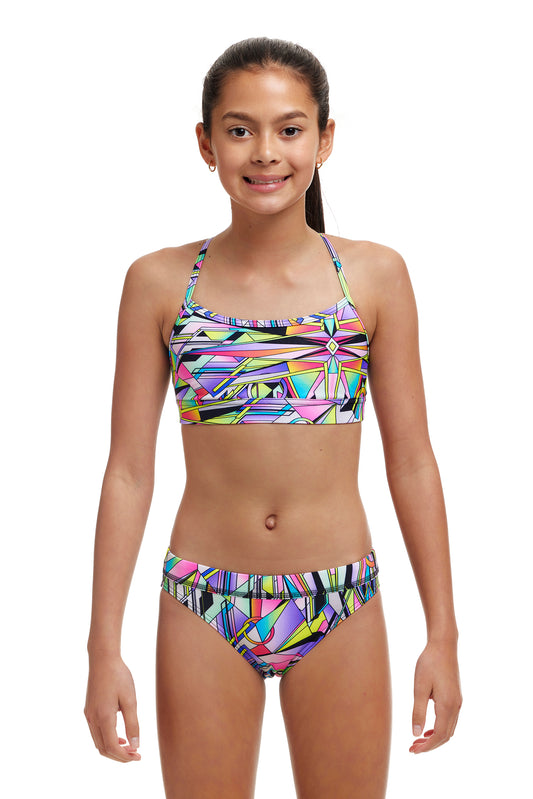 Funkita Girls Scissor Kick Swim Crop Top - Top Only