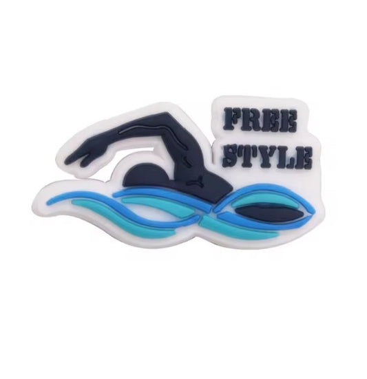 Freestyle Swimmer Croc Charm - All4Swim