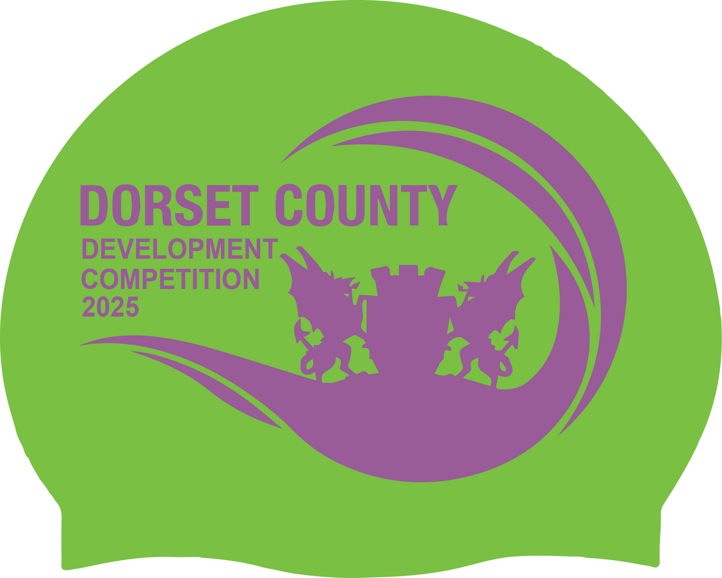Dorset County Development Competition 2025 Swim Hat - Green/Purple