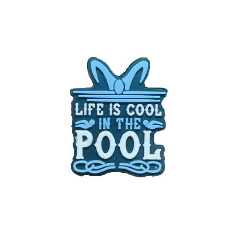 Life Is Cool In The Pool Croc Charm - All4Swim