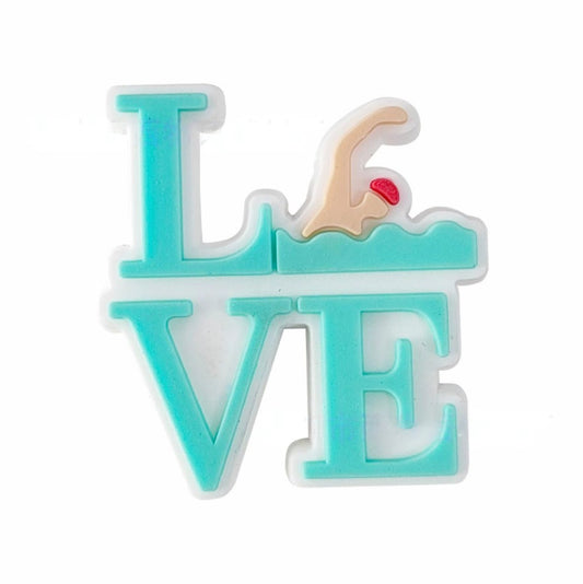 Love Swimming Shoe Charm
