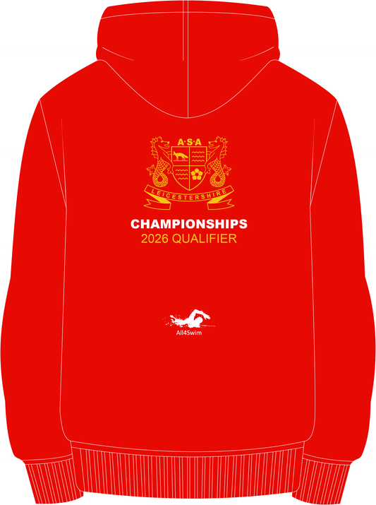 Leicestershire County Championships 2026 Adult Hoodie - Red