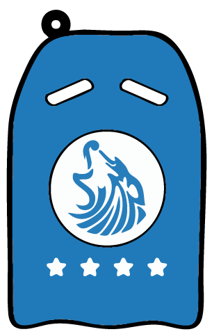 Stockport Metro Swimming Club Pool Float Keyring - Wolf