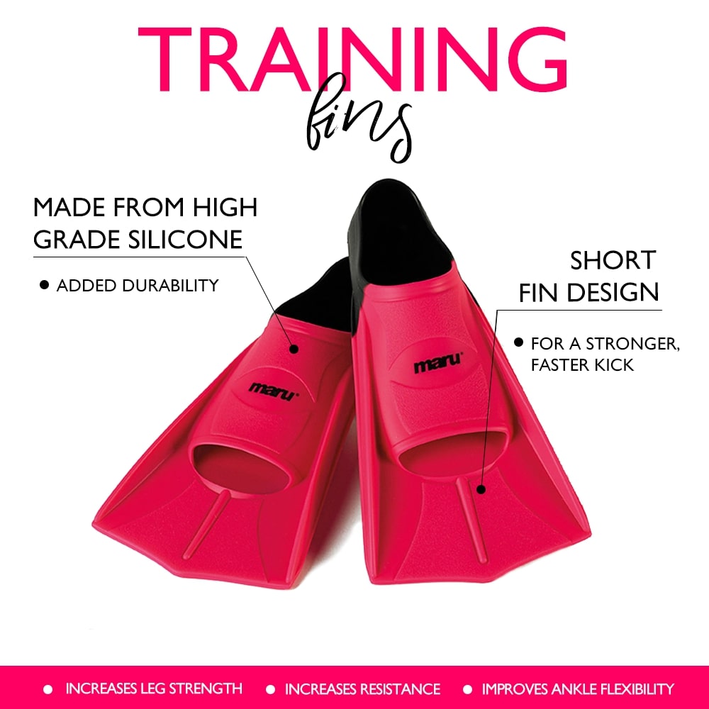 Maru Training Fins (Pink) - All4Swim