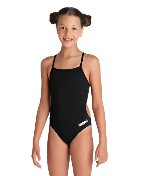 Arena Performance Girls' Solid Team Challenge Swimsuit - Black - All4Swim