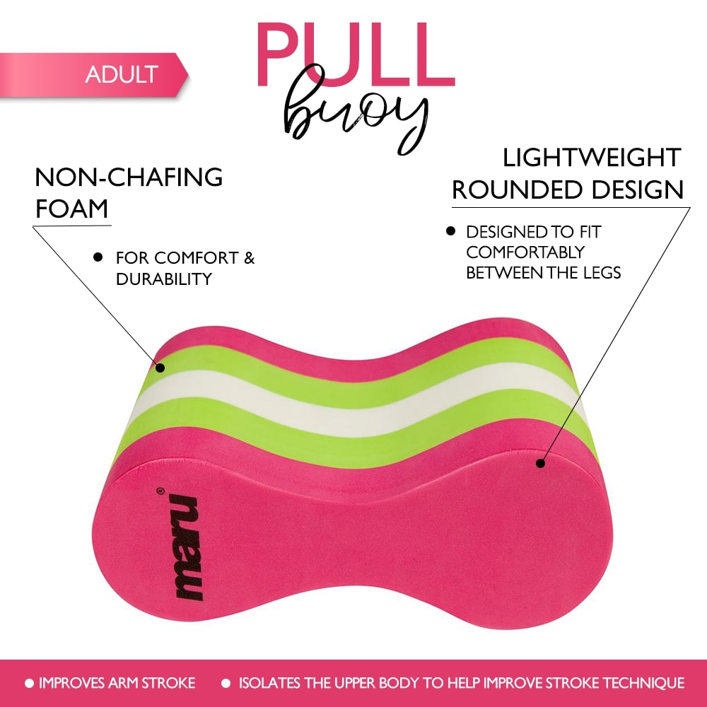 Maru Pull Buoy (Pink/White/Lime) - All4Swim